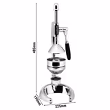 Commercial manual citrus press - moon design - chrome