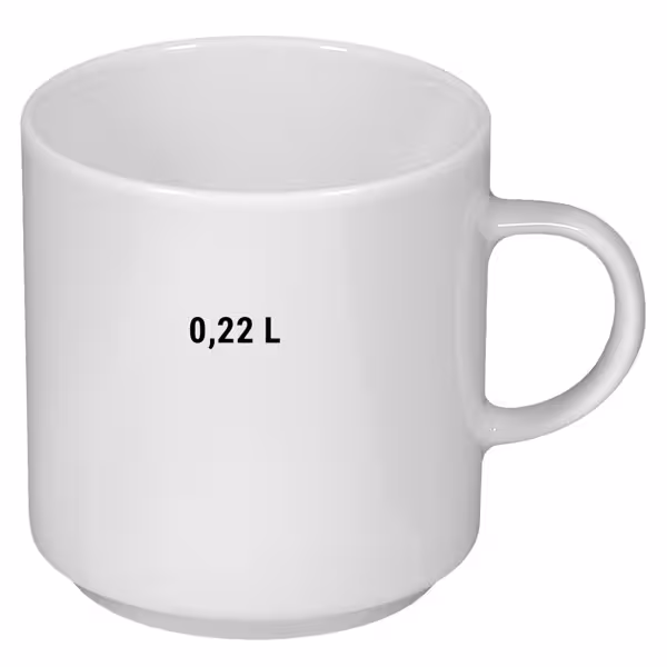 (6 stuks) SELTMANN WEIDEN | Latte kop - 0,22 liter - Wit/Uni