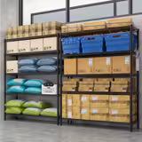 Estante em aço - 1200x450mm - 5 prateleiras - Preto