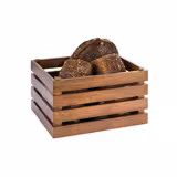 Caisse pour buffet - SUPERBOX - Hauteur:200mm - Bois - Brun - compatible avec GN 1/2
