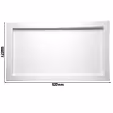 (6 db) Tálca - FRAMES - Melamin - GN 1/1 - Magasság: 20 mm - fehér - stócolható