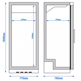 Commercial Upright Display Fridge Glass Door Stainless Steel ECO - 580L - Single Door