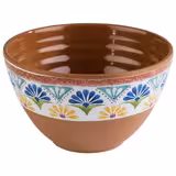 (6 pcs) Dessert Bowl - ARABESQUE - Melamine - 200ml - round - Ø 100mm - Terracotta/Blue