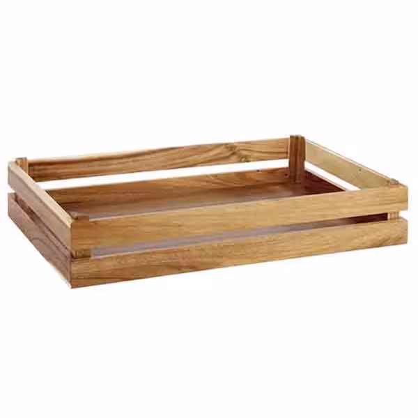 Wooden Box - SUPERBOX - Height: 105mm - suitable for GN 1/1 - Brown - Wood