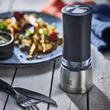 PEUGEOT | DAMAN - Mlýnky na sůl a pepř elektrické - nerezová ocel/akryl - výška: 160 mm