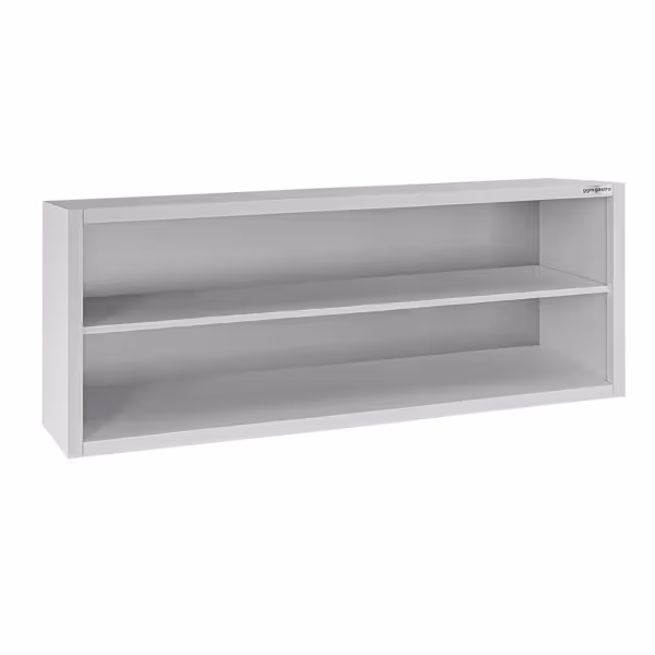Armario de pared de acero inoxidable ECO - 1800x400mm - abierto (sin puertas) - 650mm de alto