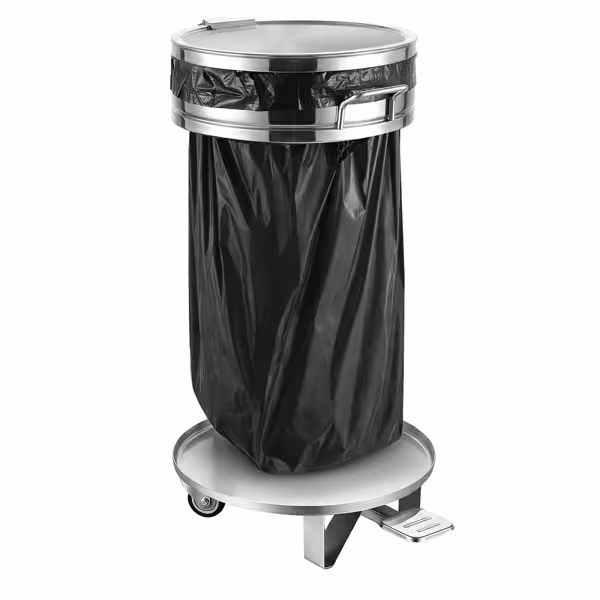 Sack Holder – Ø 390 mm – with Foot Pedal & Castors