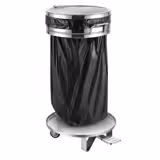 Müllsackhalter - Ø 390 mm - mit Fusspedal - Edelstahl