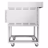 Électrique Four à convection avec injection d’eau - Écran tactile - 5 niveaux 600x400mm - Noir - avec armoire de fermentation intégrée, roulettes - inclus support - sans plaques de four