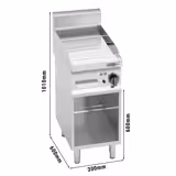 Plaque de cuisson électrique avec revêtement en chrome dur - 4 kW - lisse - incl. soubassement