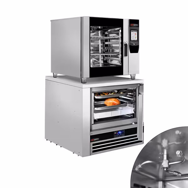 Forno combinado - Táctil - 7 GN 1/1 - incl. Sonda de temperatura & Sistema de lavagem