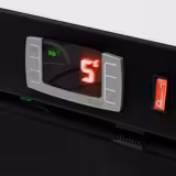 Frigorífico de bebidas Profissional - 1295mm - 880L - portas de correr em vidro & iluminação LED - display digital de temperatura - Preto - faixa de temperatura +2–+8°C