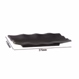 (6 stuks) Dienblad MARONE - Melamine - 27,5x11cm - hoogte: 20mm - zwart/bruin - stapelbaar