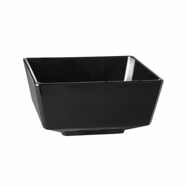 (6 stuks) Schaal - FLOAT - Melamine - 0,5L - vierkant - 125x125mm - stapelbaar - Zwart