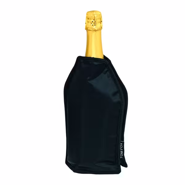 (6 pieces) FUCHS | Flexible sleeve for wine and champagne bottles - Black