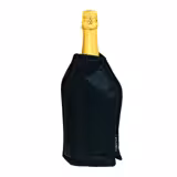 (6 Stück) FUCHS | Flexible Manschette für Wein- und Champagnerflaschen - Schwarz