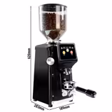 Kaffeemühle - 1,2kg - Ø 83mm Flachmahlscheibe - automatische Erkennung des Siebträgers - Schwarz