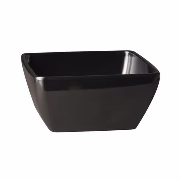 (6 tk) Kauss - PURE - melamiin - 3,8 l - ruudukujuline - 250x250 mm - nõudepesumasinas pestav, virnastatav - must