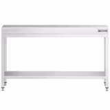 Table de travail inox PREMIUM - 1600 x 600 mm - avec tablette inférieure