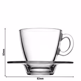 (24 sztuki) Szklanka do herbaty ze spodkiem – AQUA – 210 ml