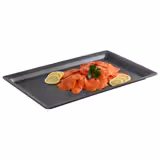 (6 uds) Bandeja GN GN 1/1 - Aluminio - FROSTFIRE - 530x325mm - Altura: 30mm - Gris - apilable - apta para lavavajillas