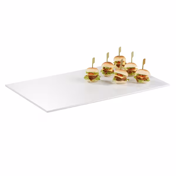 (6 pcs) GN 1/1 Gastronorm Tray - ZERO - Melamine - 530x325mm - Height: 15mm - White