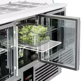 Saladette PREMIUM - 1368mm - 3 porte - con vetrina in vetro per 4x GN 1/1