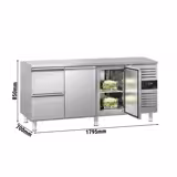 Koelwerkbank ECO - 1795x700mm - 2 deuren - 2 lades - GN 1/1 - 417 liter