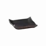 (6 stuks) Dienblad MARONE - Melamine - 14,5x14,5cm - hoogte: 20mm - zwart/bruin - stapelbaar