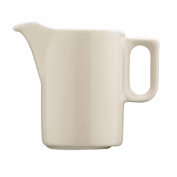 (6 stuks) PERA Creme - Melkkan - 130ml - Porselein - 60x60x80mm - wit