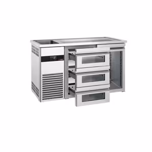 Pivski Štand PREMIUM - 1550x700mm - 1 Staklena Vrata & 3 Staklene Ladice
