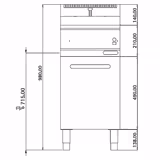 Free Standing Electric Fryer - 10 litres - 6kW