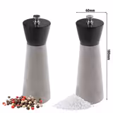 (12 stuks) zout- & pepermolens - ELEMENT - Beton - Hoogte: 180mm - Zwart, Grijs