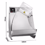 Hamur Açma Makinesi - 260–400mm pizzalar için - Hamur kalınlığı 1–4mm - 370W - Paslanmaz Çelik