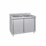 Lavello armadiato ECO - in acciaio inox - 1000x600mm - 2 vasche