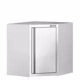 Edelstahl Eck-Wandhängeschrank - 700x700mm - mit Flügeltür - Höhe: 650mm