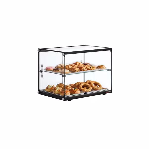 Vitrină de expunere – fără răcire – din sticlă securizată – 550 mm