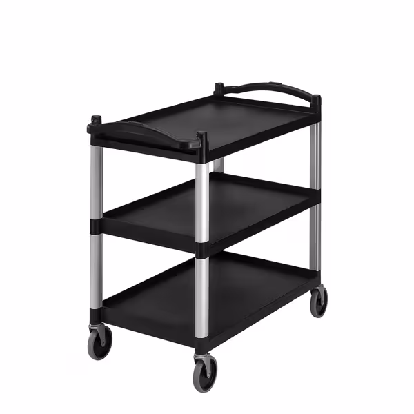 CAMBRO | Serveerwagen van polypropyleen - 1015x540mm - met 3 planken - Zwart