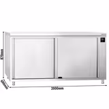 Armadio scaldavivande - 2 kW - con porte scorrevoli & 1 ripiano - 2000x600x870mm