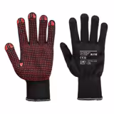 (10 paires) Gants à picots PVC - Noir/Rouge - Taille : L