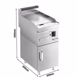Plaque de cuisson électrique - 4,5 kW - lisse - incl. soubassement avec 1 porte