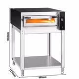 Elektrikli Pizza Fırını - Taş tabanlı - 35 cm x 6 Pizza Kapasiteli - Dijital - maks. 400°C - dâhil: Alt Çerçeve