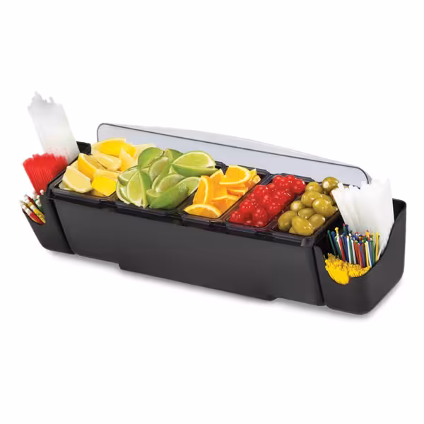 Garnituurstation - 3x GN 1/9 + 2x GN 1/6 bakjes - 4,95l - met deksel