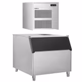 Fabbricatore di ghiaccio a scaglie - 390 kg/ 24 h - incl. contenitore per ghiaccio