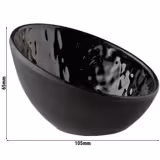 (6 pz) Coppetta per salse - TAO - Melamina - 70ml - rotonda - 105x100x65mm - Nero