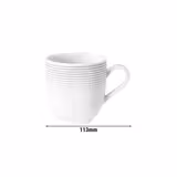 (6 pieces) SELTMANN WEIDEN | Blues Tulip Porcelain Coffee Mug with Handle – 280 ml - Pearl Grey