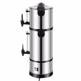 Commercial Coffee Percolator Urn – 7 Litres – with Milk Dispenser (4 Litres) – Drain Tap – Double-Walled