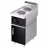 Elektrisch fornuis - 4,6 kW - 2x platen Rond - incl. onderstel met 1 deur
