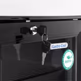 GASTRO-COOL | Commercial Promotional Display Fridge with illuminated canopy – 21 L – single glass door – black