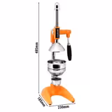 Heavy Duty Lever Citrus Press - Orange - Stainless Steel